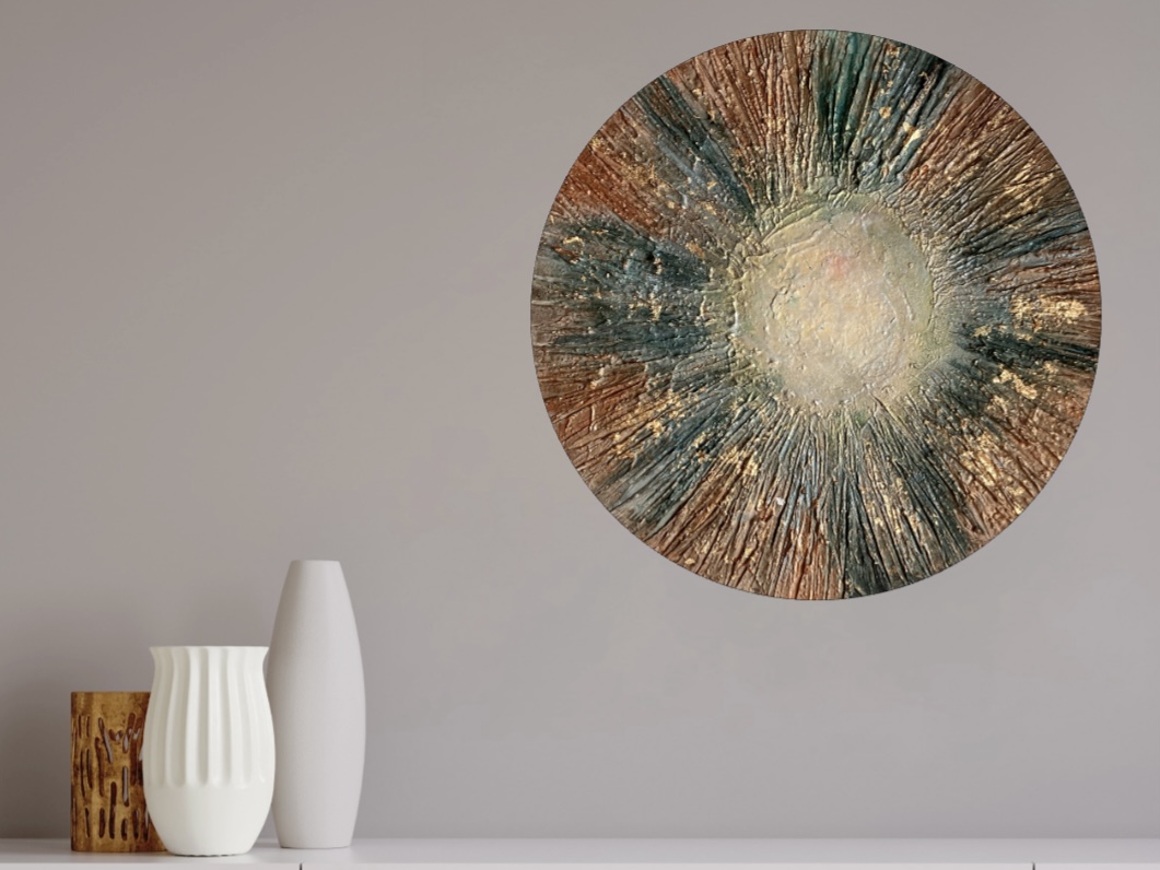 Mixed media, 40 cm doorsnee, € 29,50